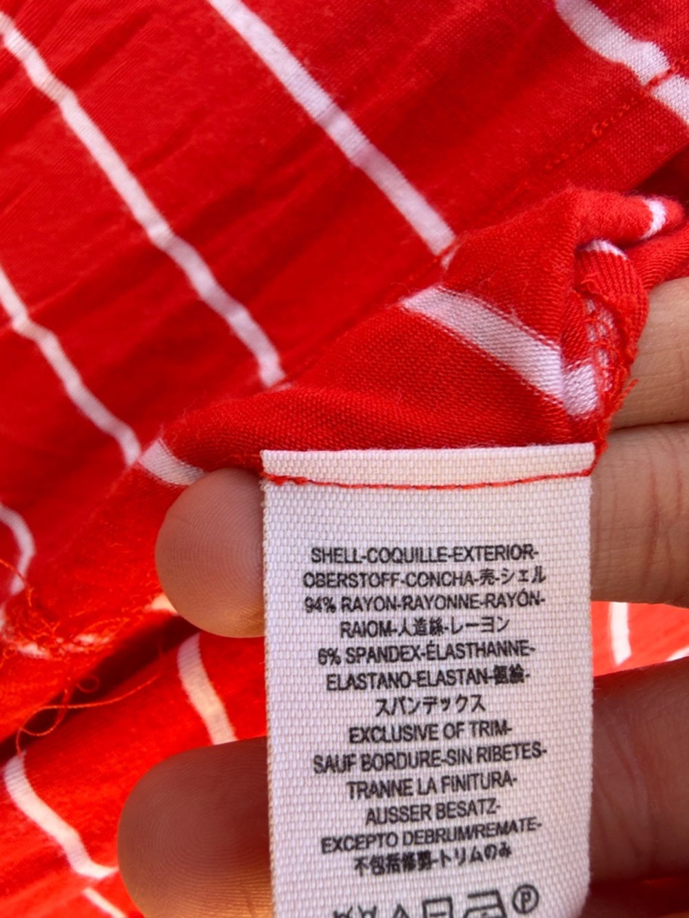 Free People We The Free Cant Fool Me Red Striped V-Neck Oversized Top - Picture 5 of 12